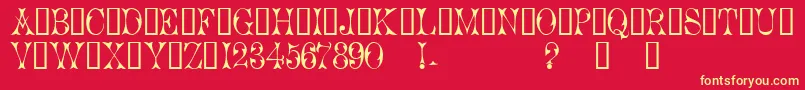 Cicero1 Font – Yellow Fonts on Red Background