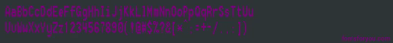 フォントFixsysc – 黒い背景に紫のフォント
