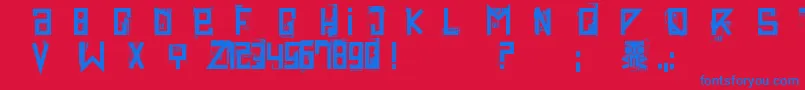 Extravaganza Font – Blue Fonts on Red Background