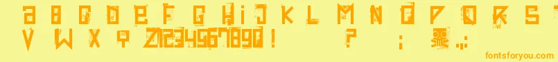 Extravaganza Font – Orange Fonts on Yellow Background