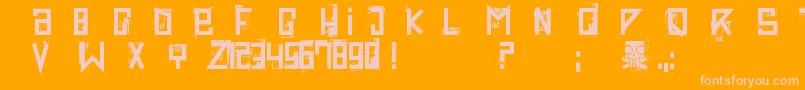 Extravaganza Font – Pink Fonts on Orange Background