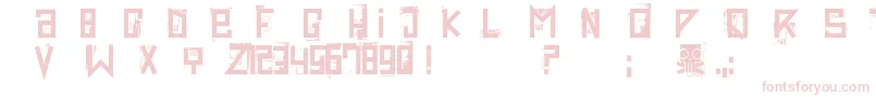 Extravaganza-Schriftart – Rosa Schriften auf weißem Hintergrund