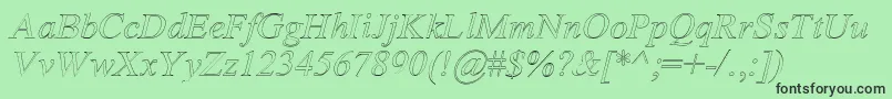 AmertoI Font – Black Fonts on Green Background