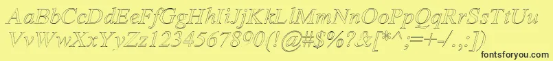 AmertoI Font – Black Fonts on Yellow Background