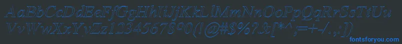 AmertoI Font – Blue Fonts on Black Background