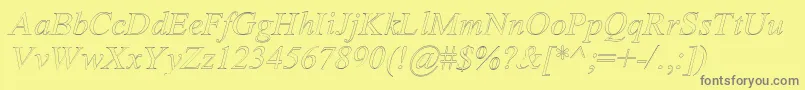 AmertoI Font – Gray Fonts on Yellow Background