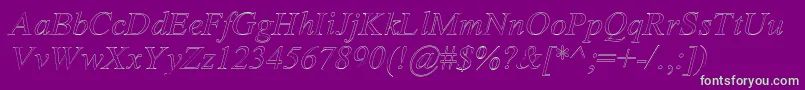 AmertoI Font – Green Fonts on Purple Background