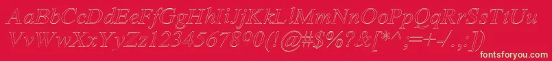 AmertoI Font – Green Fonts on Red Background