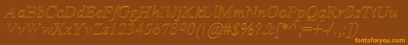 AmertoI Font – Orange Fonts on Brown Background