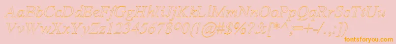 AmertoI Font – Orange Fonts on Pink Background