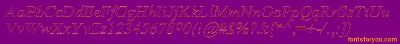 AmertoI Font – Orange Fonts on Purple Background