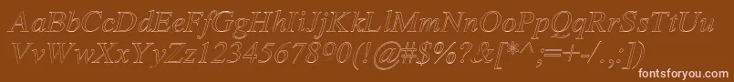 AmertoI Font – Pink Fonts on Brown Background