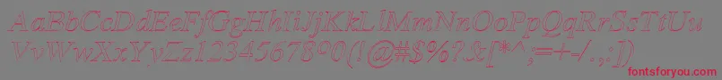 AmertoI Font – Red Fonts on Gray Background