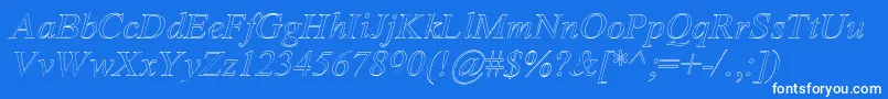Шрифт AmertoI – белые шрифты на синем фоне