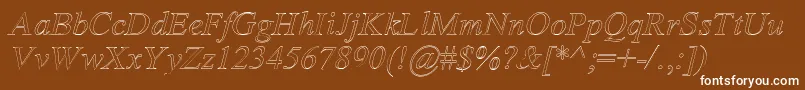 AmertoI Font – White Fonts on Brown Background