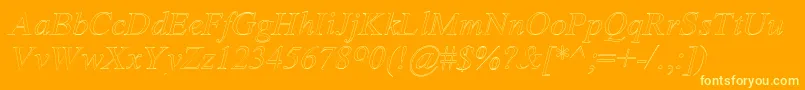 AmertoI Font – Yellow Fonts on Orange Background