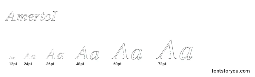 Размеры шрифта AmertoI