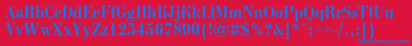 ABodoninovanrBold Font – Blue Fonts on Red Background