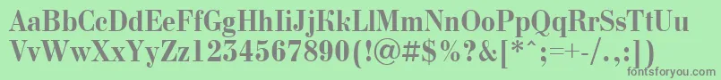 フォントABodoninovanrBold – 緑の背景に灰色の文字