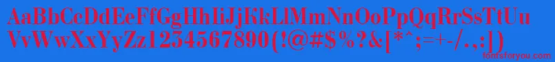 ABodoninovanrBold Font – Red Fonts on Blue Background