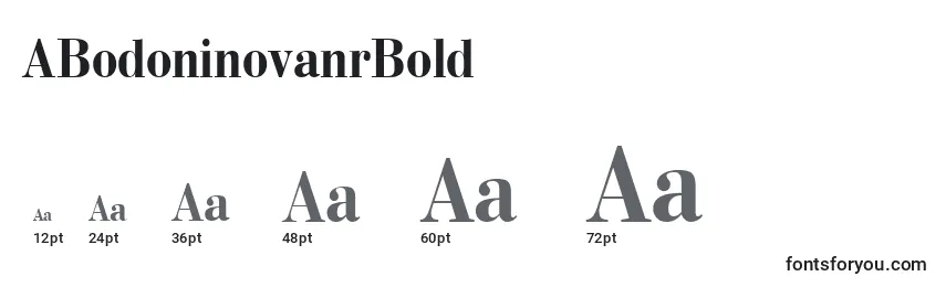 ABodoninovanrBold Font Sizes