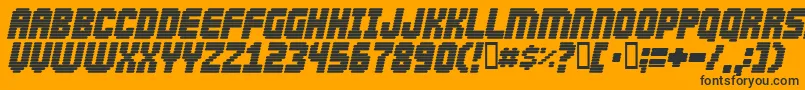 Abductio Font – Black Fonts on Orange Background