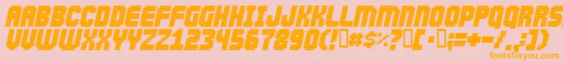 Abductio Font – Orange Fonts on Pink Background