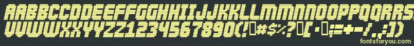 Abductio Font – Yellow Fonts on Black Background