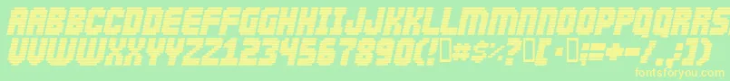 Abductio Font – Yellow Fonts on Green Background