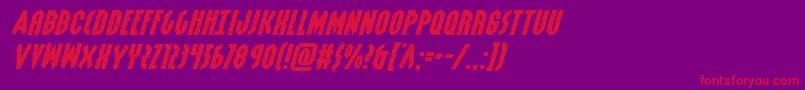 Grendelsmotherxtraexpandital Font – Red Fonts on Purple Background