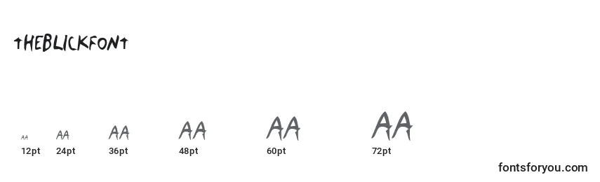 TheBlickFont Font Sizes