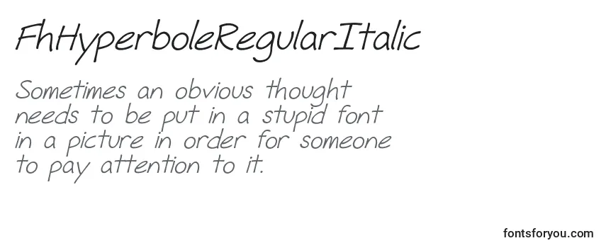 FhHyperboleRegularItalic Font