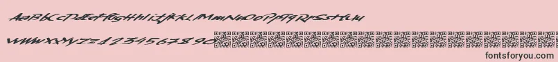 Kentuckybourbon-Schriftart – Schwarze Schriften auf rosa Hintergrund