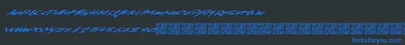 Kentuckybourbon Font – Blue Fonts on Black Background