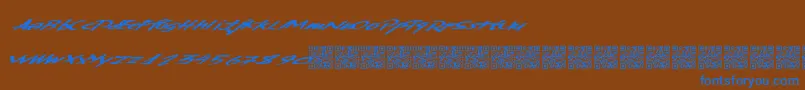 Kentuckybourbon Font – Blue Fonts on Brown Background