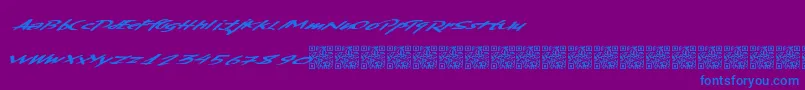 Kentuckybourbon-fontti – siniset fontit violetilla taustalla