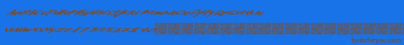 Kentuckybourbon Font – Brown Fonts on Blue Background
