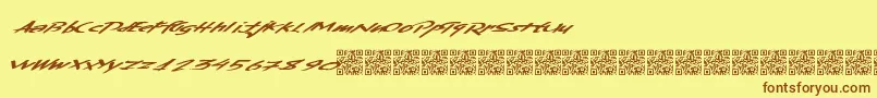 Kentuckybourbon Font – Brown Fonts on Yellow Background
