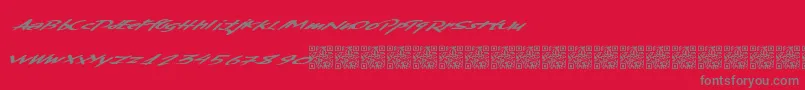 Kentuckybourbon-Schriftart – Graue Schriften auf rotem Hintergrund