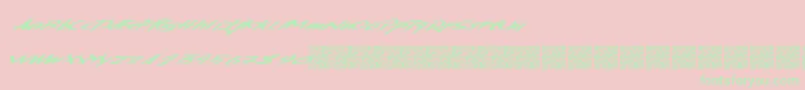 Kentuckybourbon-Schriftart – Grüne Schriften auf rosa Hintergrund
