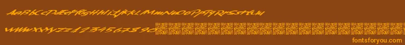 Kentuckybourbon Font – Orange Fonts on Brown Background