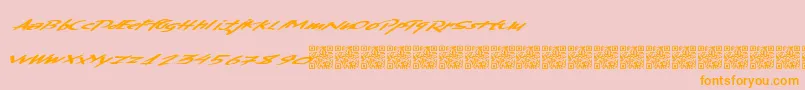 Kentuckybourbon Font – Orange Fonts on Pink Background
