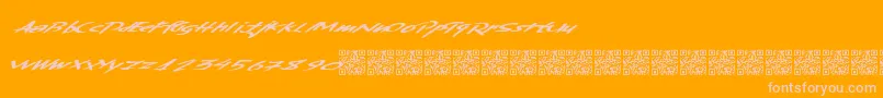 Kentuckybourbon-Schriftart – Rosa Schriften auf orangefarbenem Hintergrund