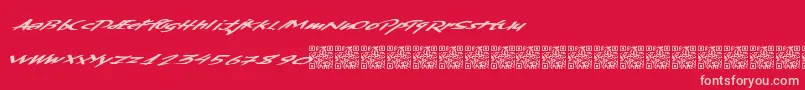 Шрифт Kentuckybourbon – розовые шрифты на красном фоне