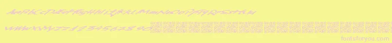 Czcionka Kentuckybourbon – różowe czcionki na żółtym tle