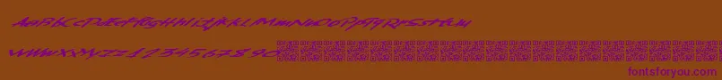 Kentuckybourbon-Schriftart – Violette Schriften auf braunem Hintergrund