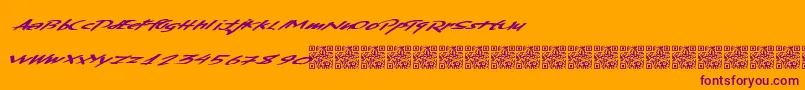 Kentuckybourbon Font – Purple Fonts on Orange Background