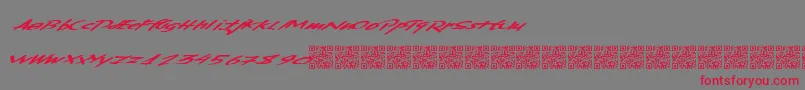 Kentuckybourbon Font – Red Fonts on Gray Background