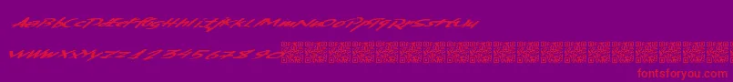 Police Kentuckybourbon – polices rouges sur fond violet