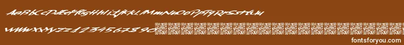 Шрифт Kentuckybourbon – белые шрифты на коричневом фоне